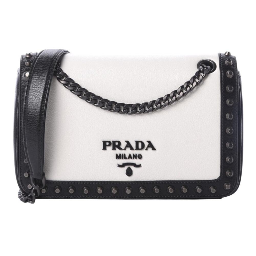 Prada Glace Chain Stud Crossbody Bag